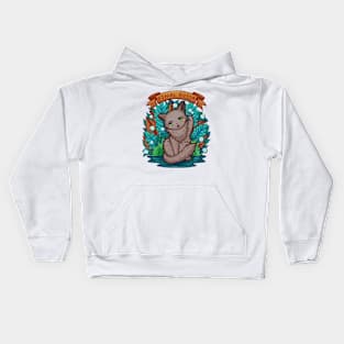 Kitty Final Boss Illustration Kids Hoodie